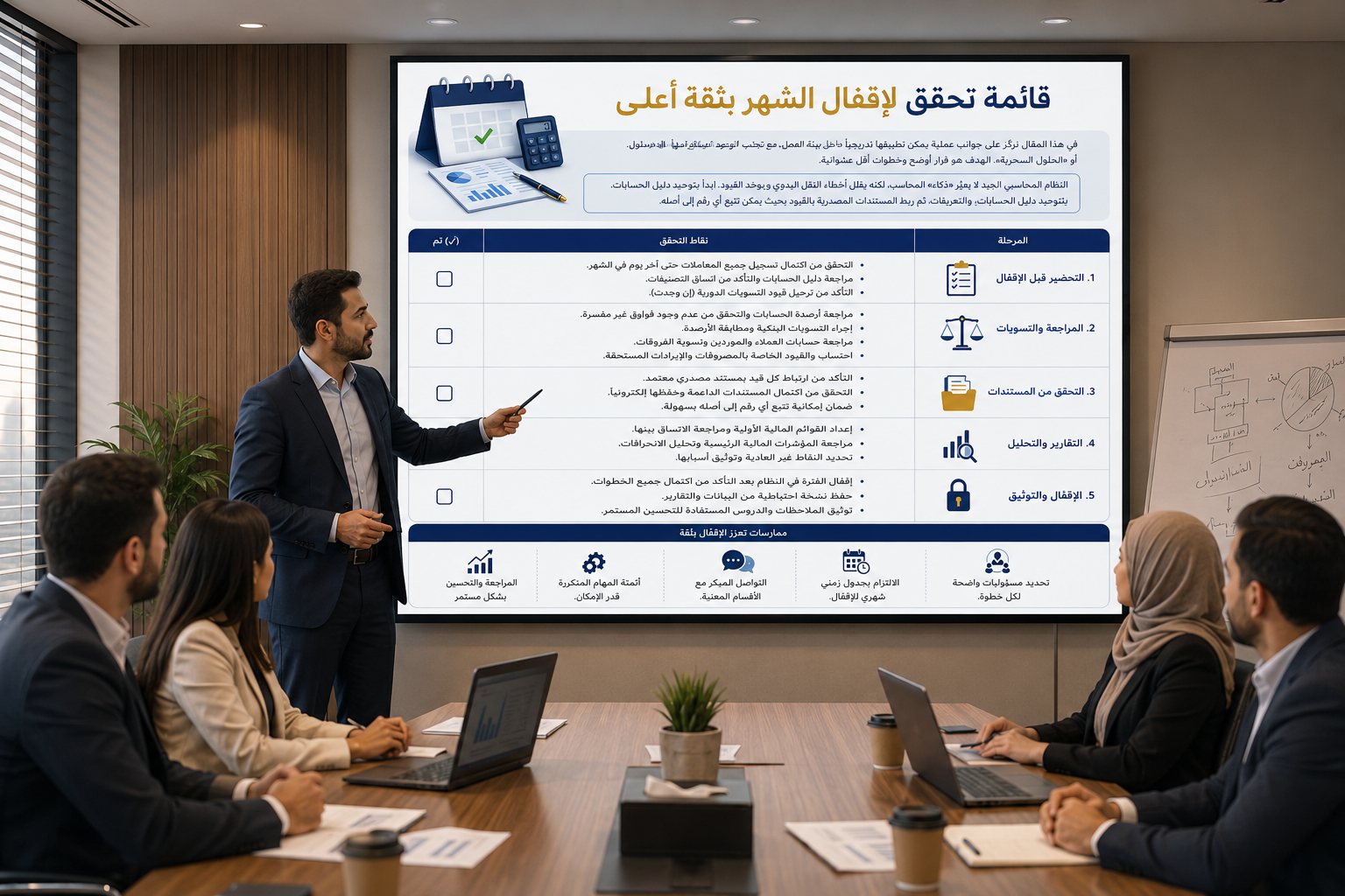 صورة تعبيرية للموضوع: قائمة تحقق لإقفال الشهر بثقة أعلى