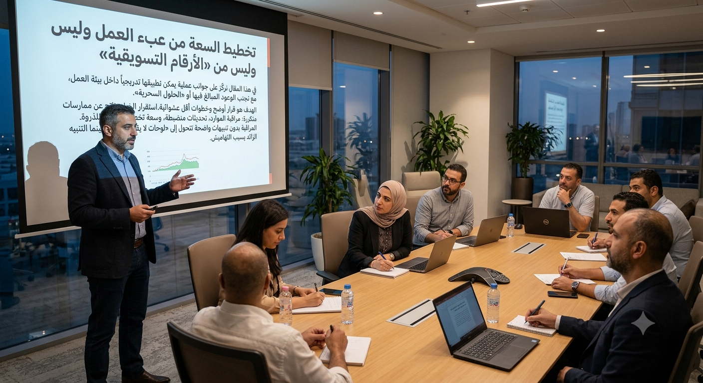 صورة تعبيرية للموضوع: تخطيط السعة من عبء العمل وليس من «الأرقام التسويقية»