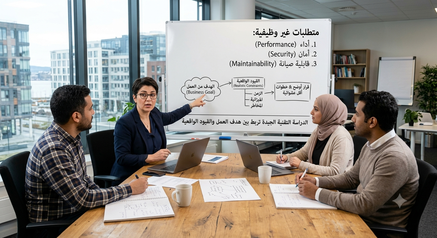 صورة تعبيرية للموضوع: متطلبات غير وظيفية: أداء، أمان، قابلية صيانة