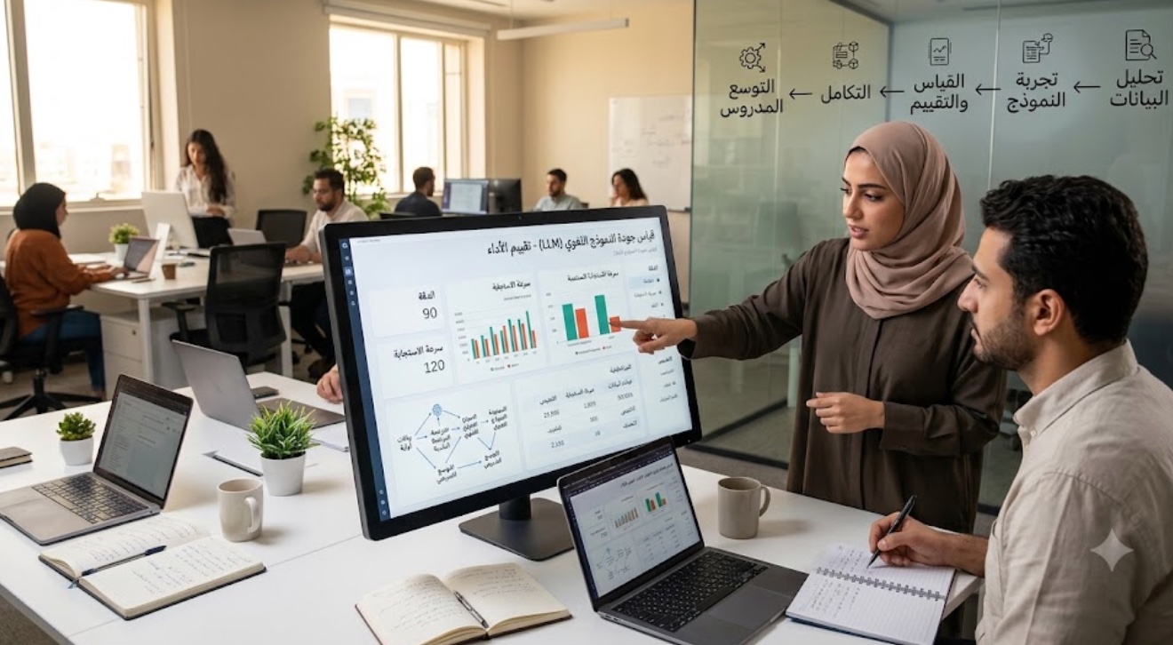 صورة تعبيرية للموضوع: كيف تقيس جودة نموذج لغوي قبل توسيع الاستخدام؟